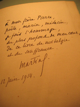 Dédicace de Martial Piéchaud à Pierre Piéchaud