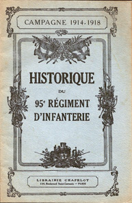 Couverture Historique du 95è Régiment d'Infanterie (1914-18)