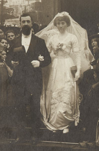 Mariage de Robert Bourbon et Jeanne Fouilleul à Thiers en 1910