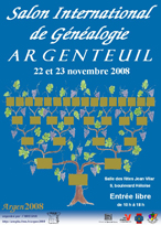 Affiche du Salon International de Généalogie d'Argenteuil