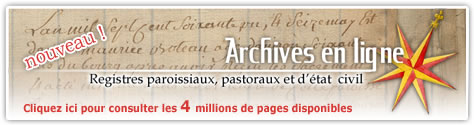 Bandeau des Archives départementales en ligne de Charente-Maritime