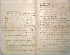 Photographie de la lettre manuscrite